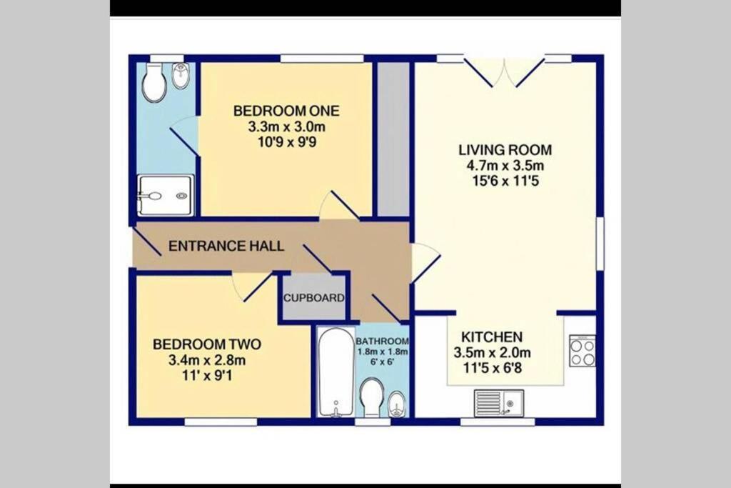 Mills Apartment - Two Bedroom En-Suite Apartment Northampton Bagian luar foto